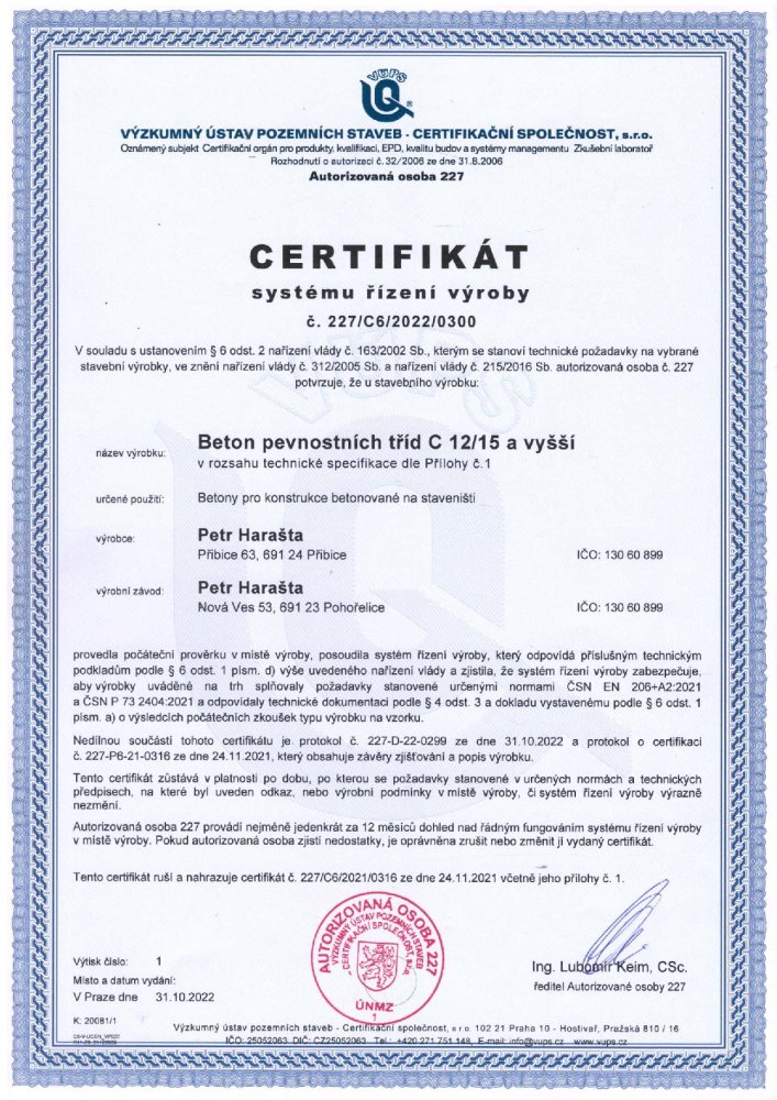 Beton pevnostních tříd C