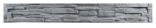 Dekor 4a: Betonový plot s imitací štípaného kamene, nízká varianta desky, deska 200*25*4 cm