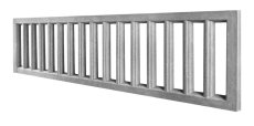 Dekor 31: Betonový plot s vertikálními sloupky v rámu, deska 200*50*4 cm