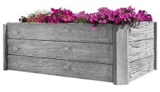 Vyvýšený záhon, dekor imitace dřeva, výška 75 cm