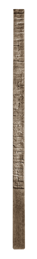 Betonový sloupek, dekor štípaný kámen - koncový levý sloupek, barva hnědá