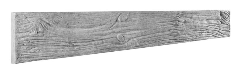 Betonový plot rustikální s designem dřevěných prken, deska 200*25*4 cm - barva: Šedá