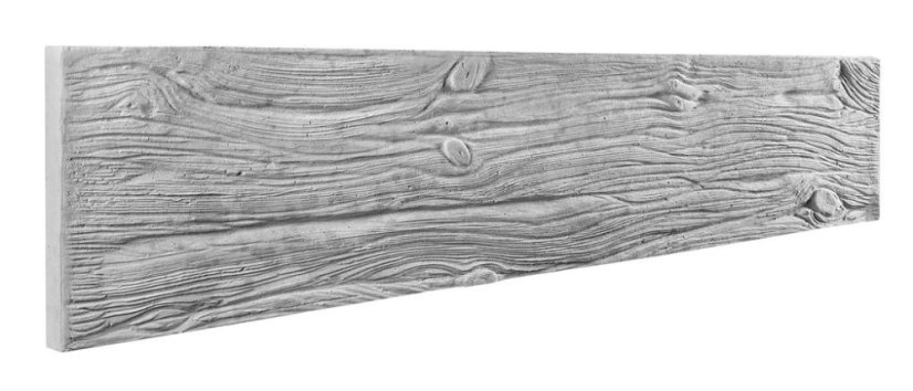 Dekor 37a: Betonový plot rustikální s designem dřevěných prken, deska 200*40*4 cm - barva: Hnědá