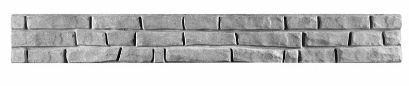 Betonový plot s imitací kamene, nízká varianta desky, deska 200*25*4 cm - barva: Hnědá