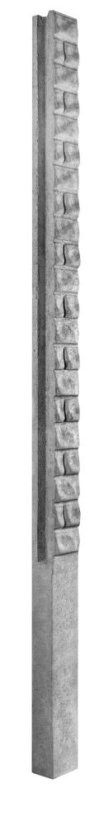 Betonový sloupek, dekor cihlička - koncový levý sloupek, barva šedá - Nadzemní výška sloupku: 125 cm