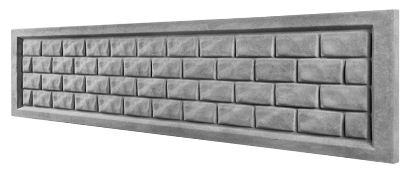 Betonový plot imitující kamennou dlažbu, deska 200*50*4 cm - barva: Okrová