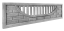 Dekor 2a: Betonový plot, cihlový sokl s balustrádou, deska 200*50*4 cm - barva: Antracit