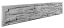 Betonový plot PREMIUM, dekor štípaný kámen, deska 198*40*4 cm - barva: Šedá
