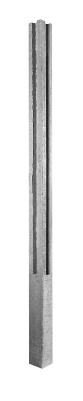 Betonový sloupek,  hladký dekor - rohový sloupek, barva šedá - Nadzemní výška sloupku: 225 cm