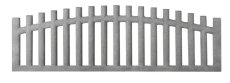 Dekor 25a: Betonový plot klasický s obloukovým designem, deska 200*50*4 cm