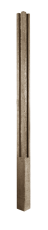Betonový sloupek, hladký dekor - rohový sloupek, barva hnědá