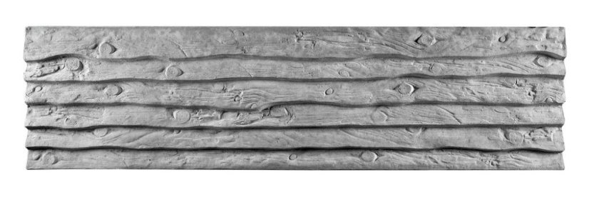 Betonový plot rustikální se vzhledem hrubých dřevěných prken, deska 200*50*4 cm - barva: Hnědá
