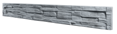 Dekor 4a: Betonový plot s imitací štípaného kamene, nízká varianta desky, deska 200*25*4 cm
