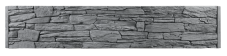 Betonový plot PREMIUM, dekor lámaný kámen, deska 207*40*4,5 cm