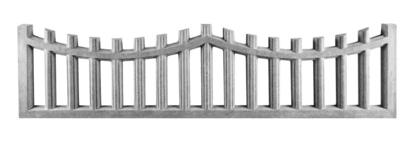 Betonový plot sloupkový v gotickém stylu, deska 200*50*4 cm - barva: Šedá