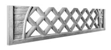 Dekor 7: Betonový plot s prolamovaným kosočtvercovým vzorem, deska 200*45*4 cm