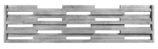 Dekor 100: 3D betonový plot s horizontálními mezerami
