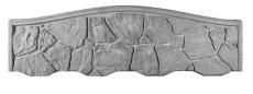 Dekor 8a: Betonový plot obloukový s nepravidelnou spodní linií, deska 200*50*4 cm