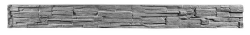 Podhradbová deska, dekor štípaný kámen - Velikost: 250 x 25 x 4	cm