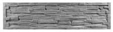 Dekor 4: Betonový plot s imitací štípaného kamene, deska 200*50*4 cm