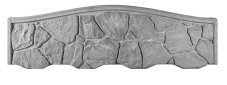Dekor 8a: Betonový plot obloukový s nepravidelnou spodní linií, deska 200*50*4 cm