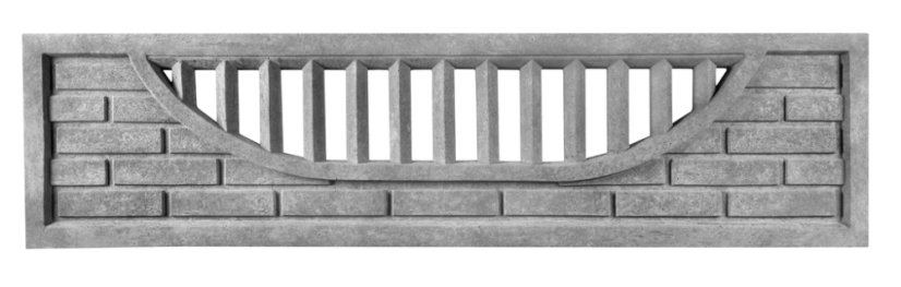 Betonový plot, cihlový sokl s balustrádou, deska 200*50*4 cm - barva: Hnědá