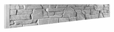 Betonový plot s věrnou texturou kamenné zdi, nízká varianta desky, deska 200*25*4 cm