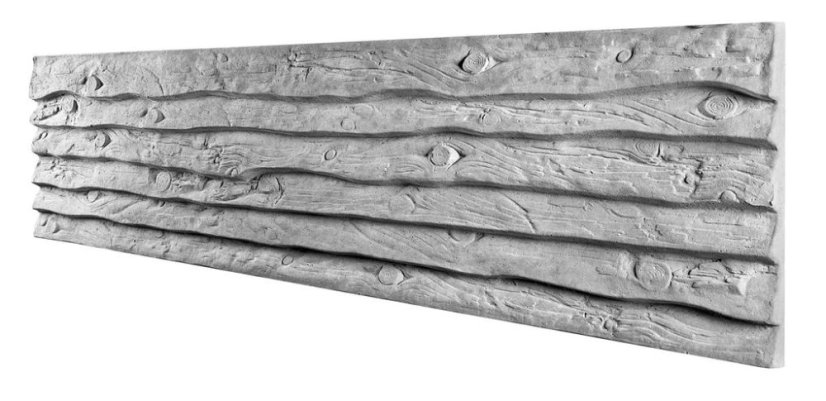 Betonový plot rustikální se vzhledem hrubých dřevěných prken, deska 200*50*4 cm - barva: Hnědá