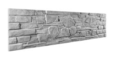 Dekor 9: Betonový plot s texturou přírodního a štípaného kamene, deska 200*50*4 cm