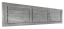 Dekor 14: Betonový plot s imitací vodorovných dřevěných prken s rámem, deska 200*50*4 cm - barva: Šedá