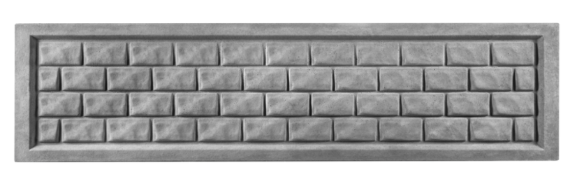 Betonový plot imitující kamennou dlažbu, deska 200*50*4 cm - barva: Okrová