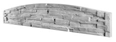 Dekor 4b: Betonový plot obloukový s kamenným vzhledem, deska 200*25*4 cm