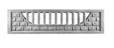 Betonový plot s balustrádou a imitací kamenných cihel, deska 200*50*4 cm