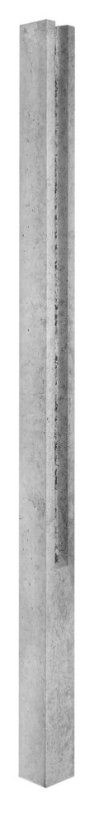 Betonový sloupek, litý prémium - koncový sloupek, barva šedá - Nadzemní výška sloupku: 240 cm