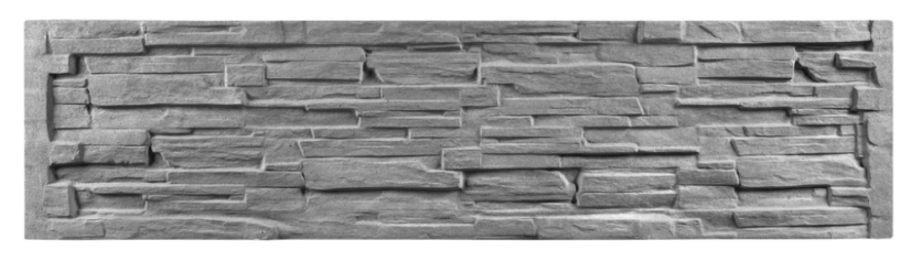 Dekor 4: Betonový plot s imitací štípaného kamene, deska 200*50*4 cm - barva: Hnědá