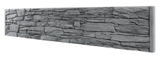 Betonový plot PREMIUM, dekor lámaný kámen, deska 207*40*4,5 cm