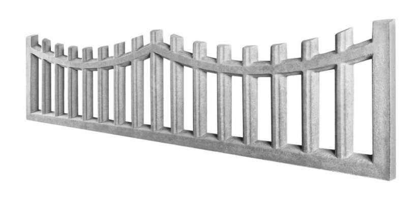 Betonový plot sloupkový v gotickém stylu, deska 200*50*4 cm - barva: Šedá