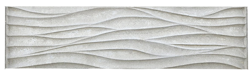 3D betonový plot s vlnitým reliéfem - barva: Šedá