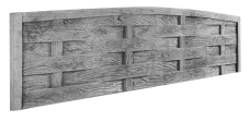 Dekor 13b: Betonový plot se vzhledem pleteného dřeva s obloukovou horní hranou, deska 200*50*4 cm