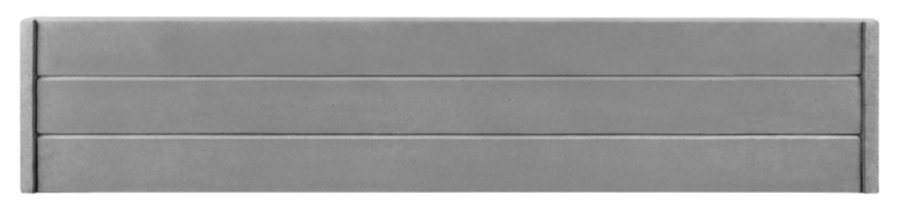 Dekor 41: Betonový plot hladký s vodorovnými prolisy, deska 200*40*4 cm - barva: Šedá