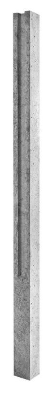 Betonový sloupek, litý prémium - koncový sloupek, barva šedá - Nadzemní výška sloupku: 240 cm