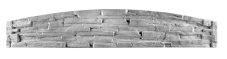 Betonový plot obloukový s kamenným vzhledem, deska 200*25*4 cm