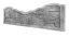 Dekor 4d: Betonový plot s kamenným vzhledem a ozdobným prolisem, deska 200*50*4 cm - barva: Okrová