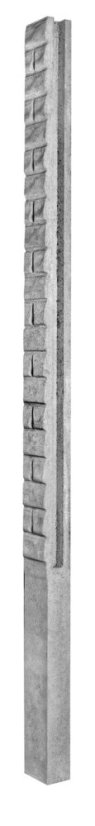 Betonový sloupek, dekor cihlička - koncový pravý sloupek - Nadzemní výška sloupku: 150 cm