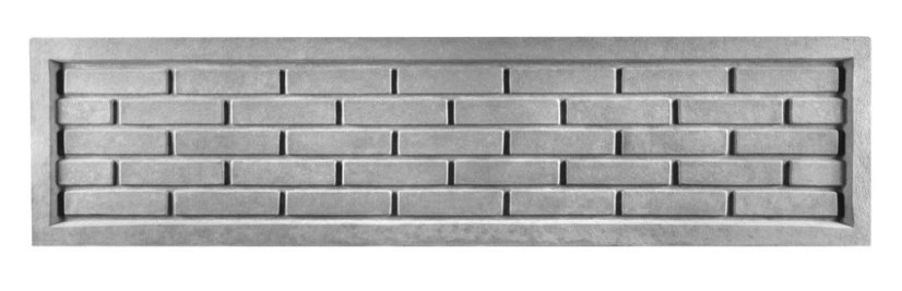 Betonový plot, cihlový vzor s rámem, deska 200*50*4 cm - barva: Šedá