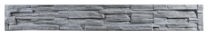 Dekor 4a: Betonový plot s imitací štípaného kamene, nízká varianta desky, deska 200*25*4 cm