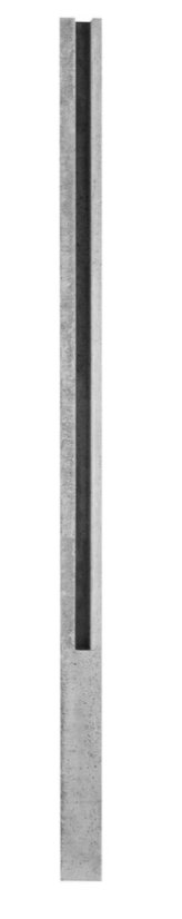 Betonový sloupek,  hladký dekor - rohový sloupek, barva šedá - Nadzemní výška sloupku: 225 cm