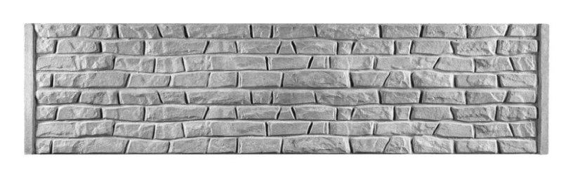Betonový plot s věrným designem kamenné zdi, deska 200*50*4 cm - barva: Okrová