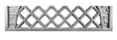 Dekor 7: Betonový plot s prolamovaným kosočtvercovým vzorem, deska 200*45*4 cm