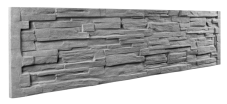 Betonový plot s imitací štípaného kamene, deska 200*25*4 cm